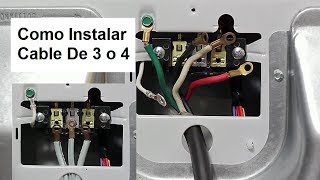 Como Instalar Cable De Electricidad A Una Secadora De 3 o 4 [upl. by Nhguavad965]