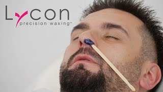 Depilacja nosa u mężczyzn woskiem LYCON MANifico Hot Wax [upl. by Issim]