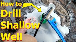 Easy SHALLOW WELL DRILLING Howto DiY drill 25 ft shallow well [upl. by Yrac]