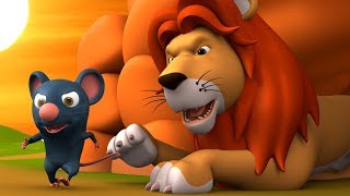 The Lion amp Mouse 3D Animated Hindi Stories for Kids  Moral Stories शेर और चूहा हिन्दी कहानी Tales [upl. by Julienne]