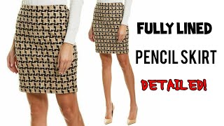 How to sew a Fully Lined Pencil Skirt [upl. by Denney]