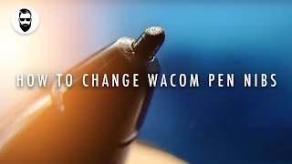 Changing Wacom Pen Nibs  How To Replace Wacom Nib [upl. by Fifi]