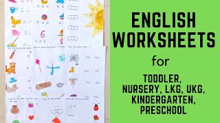 Daily Practice English Worksheets for Toddler Nursery LKG UKG Kindergarten Preschool  4 [upl. by Dobrinsky364]