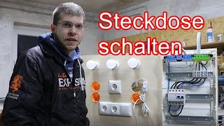 Steckdose schalten  Steckdosen verdrahten [upl. by Ahseia]