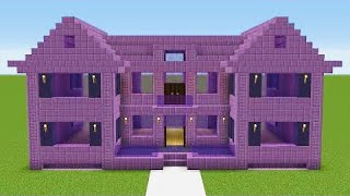 Minecraft  How to build a purpur mansion [upl. by Esimaj]