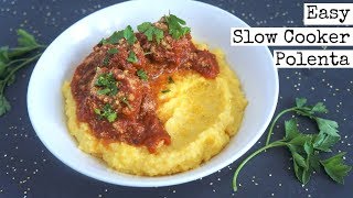 Easy Slow Cooker Polenta  Vegan Crockpot [upl. by Nolitta]