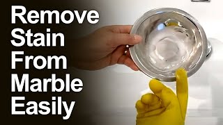 Remove Stain From White Marble Without Scrubbing [upl. by Shaun]