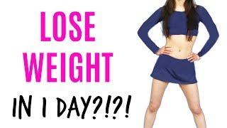 How to LOSE WEIGHT in 1 DAY [upl. by Aztilem]