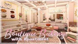 Blush Boutique Bakery amp Apartment  Bloxburg Speed Build [upl. by Elinet]