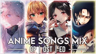 Best Anime Openings amp Endings Mix OSTs  Full Songs [upl. by Fitalludba]