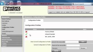 FL mGuard tutorial  Save download and upload a configuration  Phoenix Contact [upl. by Adnomar528]