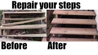 How to repair your porch steps DIY Home Depot materials [upl. by Concha]