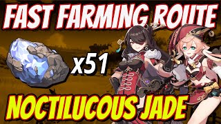 NOCTILUCOUS JADE 51 Locations FAST FARMING ROUTE  Genshin Impact 16 [upl. by Ahseki996]