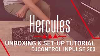 DJControl Inpulse 200  Unboxing amp Set Up Tutorial  Hercules [upl. by Apfelstadt]