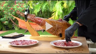 How To Carve A Whole Jamon Iberico De Bellota from Iberico Club 2 min StepbyStep video [upl. by Tracay]