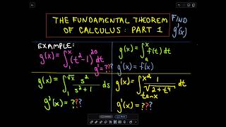 ❖ Fundamental Theorem of Calculus Part 1 ❖ [upl. by Yengac311]