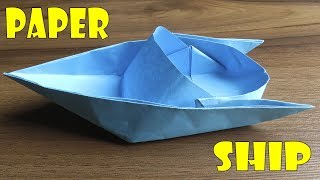 Como Hacer un Barco de Papel Fácil Origami  How to make a Paper Ship [upl. by Heffron]