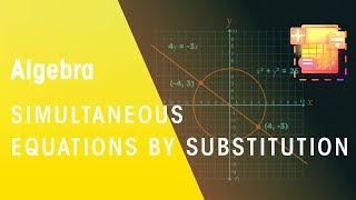 Simultaneous Equations By Substitution  Algebra  Maths  FuseSchool [upl. by Eelame981]