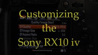 Customizing the Sony RX10 iv [upl. by Subocaj]