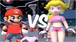 Super Mario Strikers  Mario vs Peach  GameCube Gameplay 720p60fps [upl. by Ahsie620]