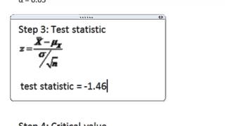 Stats Hypothesis Testing using Critical Value Example [upl. by Eiloj]