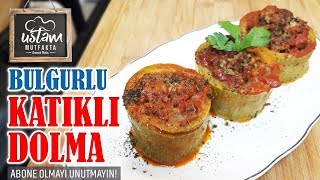 KATIKLI DOLMA TARİFİ  ŞAHANE OLDU  BULGURLU KABAK DOLMASI  YÖRESEL TARİFLER  Stuffed zucchini [upl. by Llesram]