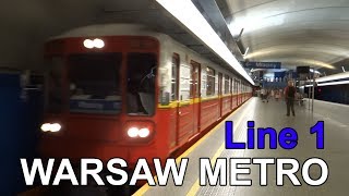 🇵🇱 Warsaw Metro  Line M1  Metro w Warszawie  Linia M1 2018 [upl. by Nonac]