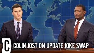 Are SNLs Weekend Update Joke Swaps Real Colin Jost Tells the quotTerrifyingquot Truth [upl. by Winfield]