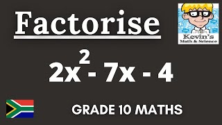 8 Factorising trinomials grade 10  Part 2 [upl. by Chadd]