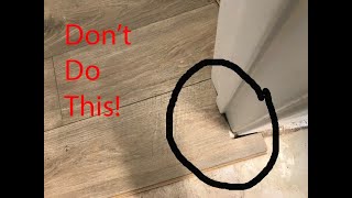 How to install laminate flooring around doors and cabinets [upl. by Eissac]