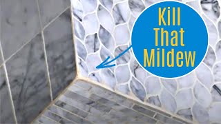 How to Clean Marble Shower Tile Kill Mildew amp Seal  This EASY DIY Works on Marble and Stone Tile [upl. by Elrak]