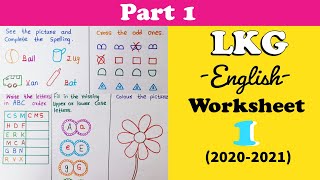 LKG English Worksheet । Kindergarten Worksheet । PP1 Syllabus 20202021 [upl. by Trebmal765]