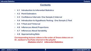 Statistics 41 Introduction to Inferential Statistics [upl. by Bellina]