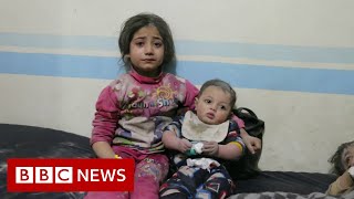 Syria war Hundreds of thousands flee as airstrikes continue  BBC News [upl. by Slerahc]