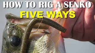 How To Rig A Senko 5 Ways  Bass Fishing Tips [upl. by Mushro]