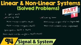 Linear and NonLinear Systems Solved Problems  Part 1 [upl. by Popelka]