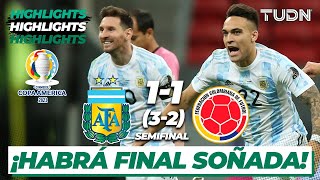 Highlights  Argentina 1321 Colombia  Copa América 2021  Semifinal  TUDN [upl. by Nnateragram261]