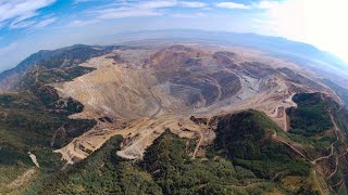 Bingham Canyon Mine Kennecott Copper Mine  Drone footage [upl. by Clementas]