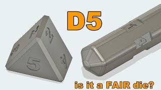 Fair 5 sided dice  D5  Design and 3D printing [upl. by Cromwell93]