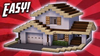 Minecraft How To Build A Suburban House Tutorial 3 [upl. by Joeann]