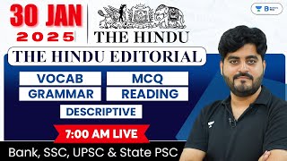 30 January 2025  The Hindu Analysis  The Hindu Editorial  Editorial by Vishal sir  Bank  SSC [upl. by Isleen]