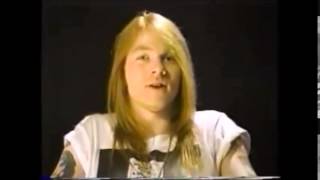 Axl Rose 1988 MTV Interview on One in a Million [upl. by Barrett]