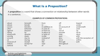 What Is a Preposition  Worksheet [upl. by Arihs867]