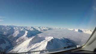 Cockpit view approach and landing Innsbruck Austria [upl. by Ennovihs93]