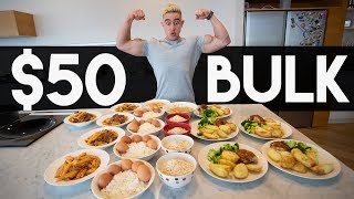 50 FOR A WEEK OF BULKING  Meal Prep on a Budget with Zac Perna [upl. by Avlem]