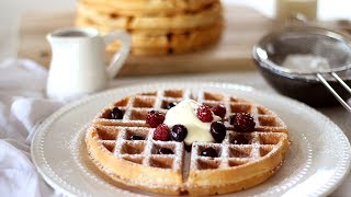 Belgian Waffle Recipe  How to Make Waffles [upl. by Walcoff604]