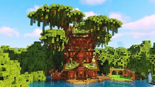 Mangrove Swamp Treehouse  Minecraft Timelapse [upl. by Yhtamit]