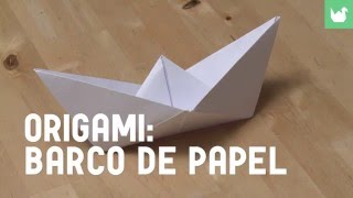 Cómo hacer un barco de papel  Origami [upl. by Yrreb]