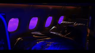 Night Airplane White Noise Ambience  Flight Attendant  Call Ding  Reading Studying Sleeping [upl. by Sualkin]