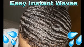 HOW TO GET WAVES IN 5 MINUTES ALL HAIR TYPES [upl. by Ahseiyt739]